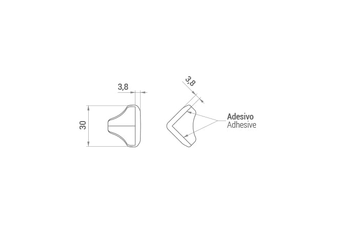 4X Kantenschutz Baby selbstklebend - transparenter Eckenschutz ideal als Kindersicherung vor scharfen Kanten (39 x 29,5 x 4 mm) - Klama - Möbelzubehör