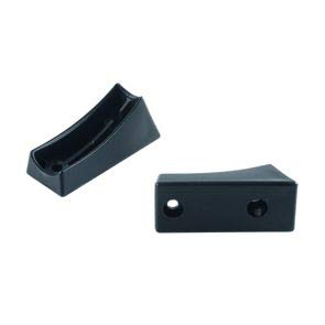 2 Stuhlgleiter/Schalengleiter für Rundrohre Kunststoff Schwarz mit oder ohne Filz - Klama - Möbelzubehör