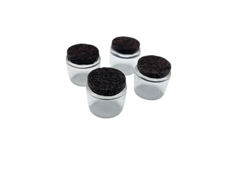 4 Möbelgleiter Stuhlbeinkappen Filzgleiter runde Rohre Kunststoff mit Filz - Klama - Möbelzubehör