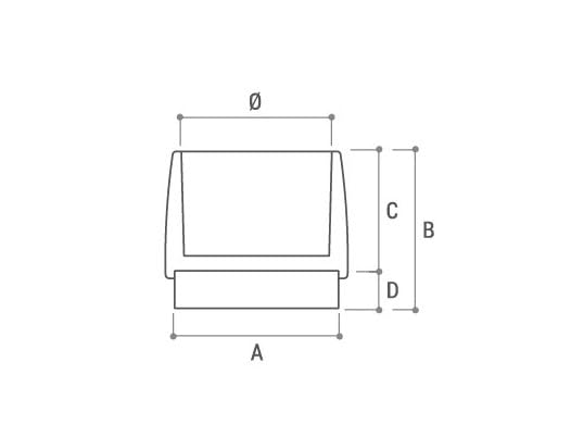 4 Möbelgleiter Stuhlbeinkappen Filzgleiter runde Rohre Kunststoff mit Filz - Klama - Möbelzubehör