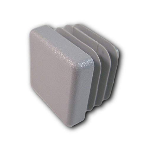 20 Stopfen für Quadratrohre, Grau (15 x 15 mm) - Klama - Möbelzubehör