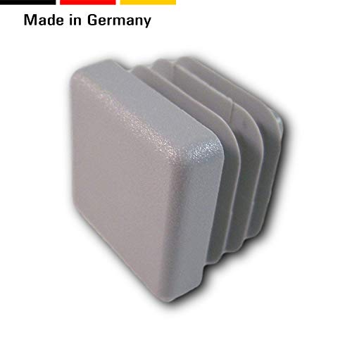 20 Stopfen für Quadratrohre, Grau (15 x 15 mm) - Klama - Möbelzubehör
