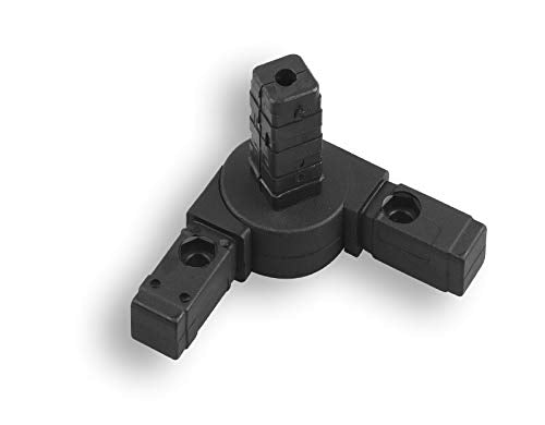 1 Steckverbinder für Quadratrohr Rohrverbinder mit Gelenk, Kunststoff/Polyamid, Schwarz - Klama - Möbelzubehör