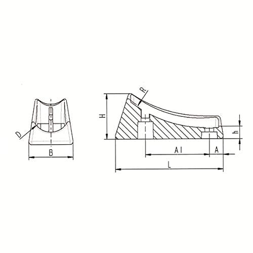 2 Stuhlgleiter/Schalengleiter für Rundrohre Kunststoff Schwarz mit oder ohne Filz - Klama - Möbelzubehör
