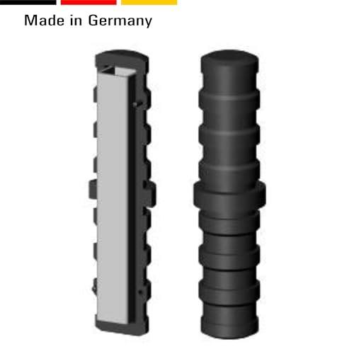 1 Steckverbinder - Rohrverbinder für Rundrohre, Kunststoff/Polyamid, Schwarz