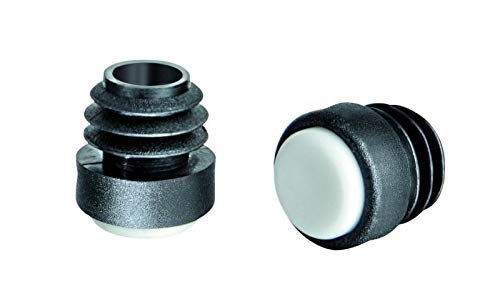 4 Stuhlgleiter rund, schwarz,geräuscharm durch POM/PFTE Einsatz, Leisegleiter - Klama - Möbelzubehör