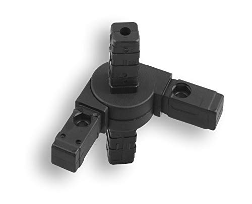 1 Steckverbinder für Quadratrohr Rohrverbinder mit Gelenk, Kunststoff/Polyamid, Schwarz - Klama - Möbelzubehör