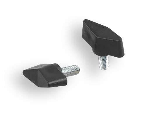 2 St. Flügelschrauben Kunststoff mit Gewindebolzen aus Stahl - Klama - Möbelzubehör