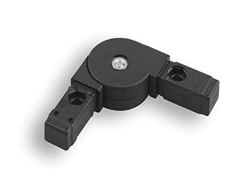 1 Steckverbinder für Quadratrohr Rohrverbinder mit Gelenk, Kunststoff/Polyamid, Schwarz - Klama - Möbelzubehör