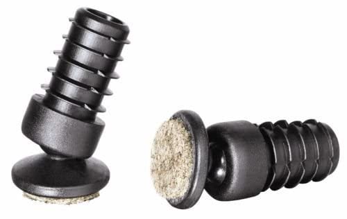 4 St. Stuhlgleiter mit Gelenk und Filz, für Rundrohre mit Wandstärke 1,5-2 mm, maximaler Neigungswinkel 25° - Klama - Möbelzubehör