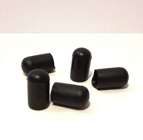4 Kappen, schwarz, für Rundrohre/Rundstäbe/Pfostenkappen - Klama - Möbelzubehör