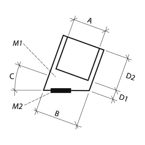 4 Abdeckkappen Stuhlgleiter für runde Rohre, schräg mit Filz, Kunststoff, Schwarz - Klama - Möbelzubehör
