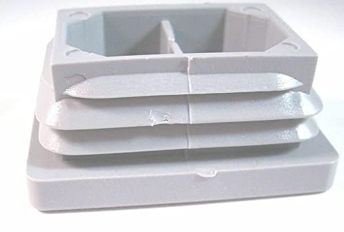 OL 20 Stopfen, grau, für Rechteckige Rohre, Aussenmaß 40x30x3mm - Klama - Möbelzubehör