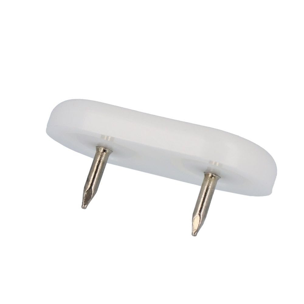 4X Nagelgleiter Stuhlgleiter mit Nagel - Kunststoff Mögelgleiter für Stühle und Tische (Natur, 35 x 18 mm) - Klama - Möbelzubehör