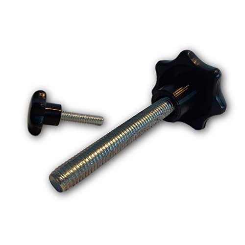 1 Sternschraube aus Kunststoff - 25 mm Sterngriffschraube mit Gewindebolzen aus legiertem Stahl - Klama - Möbelzubehör