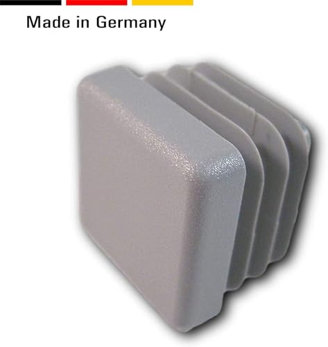 20 Stopfen für Quadratrohre, Grau (15 x 15 mm) - Klama - Möbelzubehör