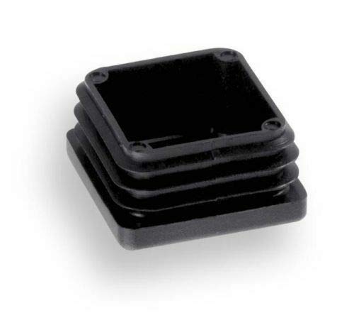 Lamellenstopfen Abdeckstopfen für quadratische Rohre Schwarz