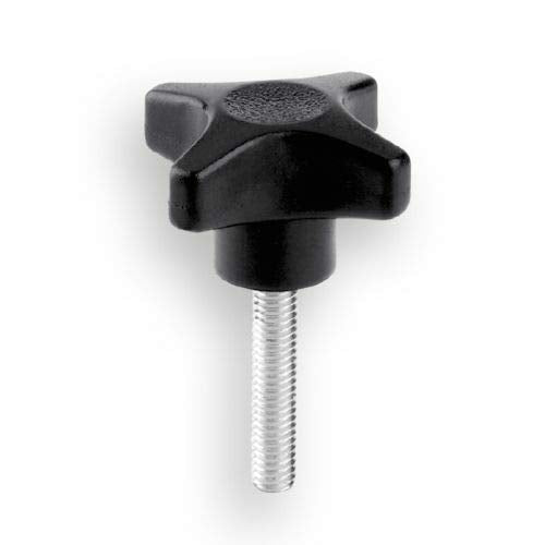 1 St. Sterngriff Kreuzgriff mit Gewindebolzen aus Stahl, Griffdurchmesser 40/60 mm - Klama - Möbelzubehör