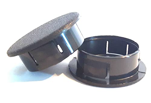 8 St. Blindstopfen wieder lösbar, schwarz, UL und CSA zugelassen, flacher matter Kopf - Klama - Möbelzubehör