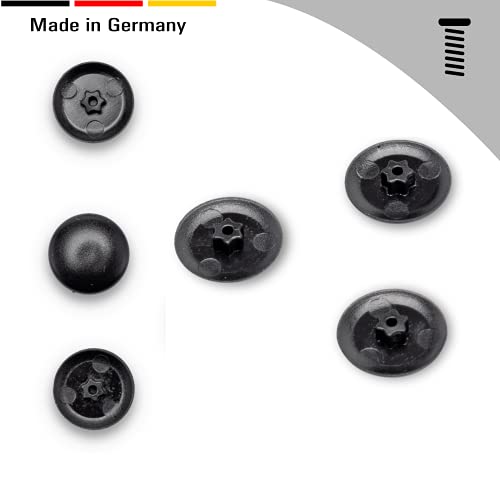 100 Abdeckkappen für Torx-Schrauben - Torx Schraubenabdeckung aus Kunststoff in verschiedenen Größen und Farben - Klama - Möbelzubehör