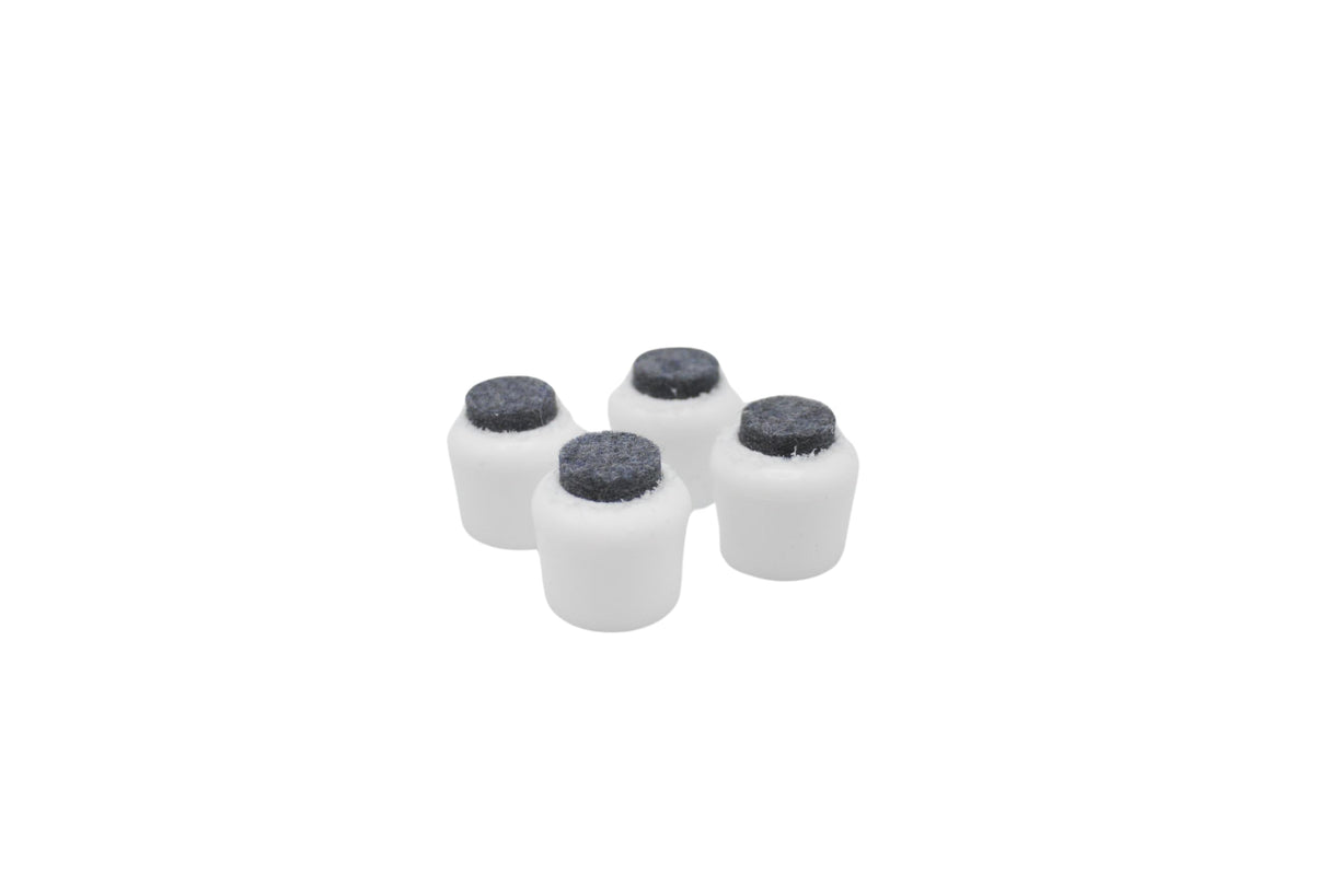 4 Möbelgleiter Stuhlbeinkappen Filzgleiter runde Rohre Kunststoff mit Filz - Klama - Möbelzubehör