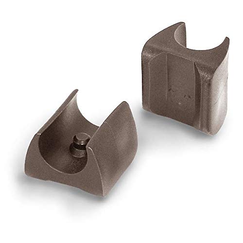 4x Klemmschalengleiter Stuhlgleiter Kunststoff, schwarz, mit 1 Zapfen, für Rundrohre - Klama - Möbelzubehör