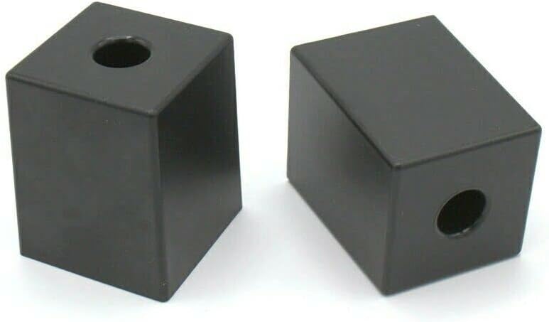 Generisch 4 Möbelfüße Polsterfüße Gleitscheiben quadratisch 50 x 50 mm 62 mm hoch, Kunststoff, PFE - Klama - Möbelzubehör