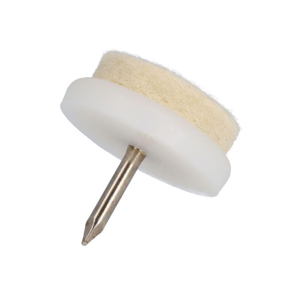 4X Filzgleiter Stuhlgleiter mit Nagel - Kunststoff Nagelgleiter für Stühle und Tische (Natur, Ø 24 mm) - Klama - Möbelzubehör