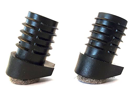 4 St. Stuhlgleiter mit Filz und Stapelschutz, für Runde schrägstehende Stuhlbeine mit Rohrwandstärke 1,5-2 mm - Klama - Möbelzubehör