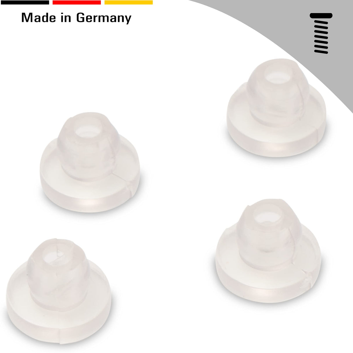 8 Glasauflagen für Tisch transparent - PVC Anschlagpuffer Schutzpuffer Abstandshalter für Glasplatten - Klama - Möbelzubehör