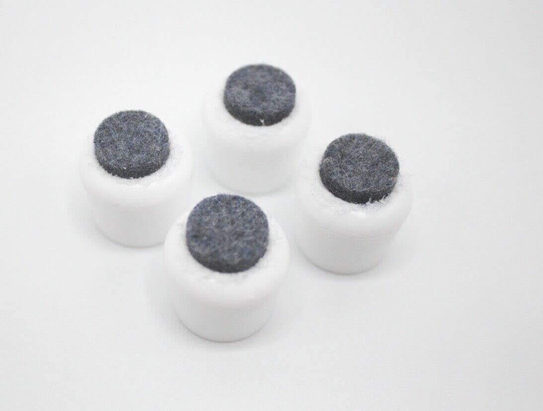 4 Möbelgleiter Stuhlbeinkappen Filzgleiter runde Rohre Kunststoff mit Filz - Klama - Möbelzubehör