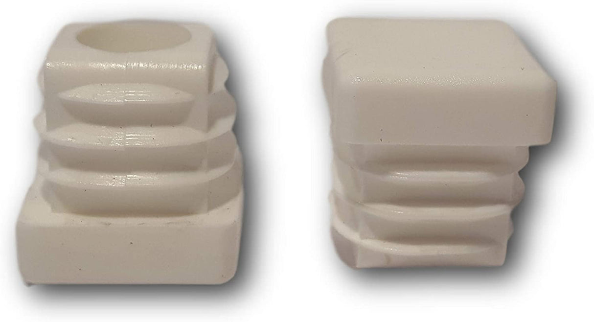 Lamellenstopfen Abdeckstopfen für quadratische Rohre Weiß