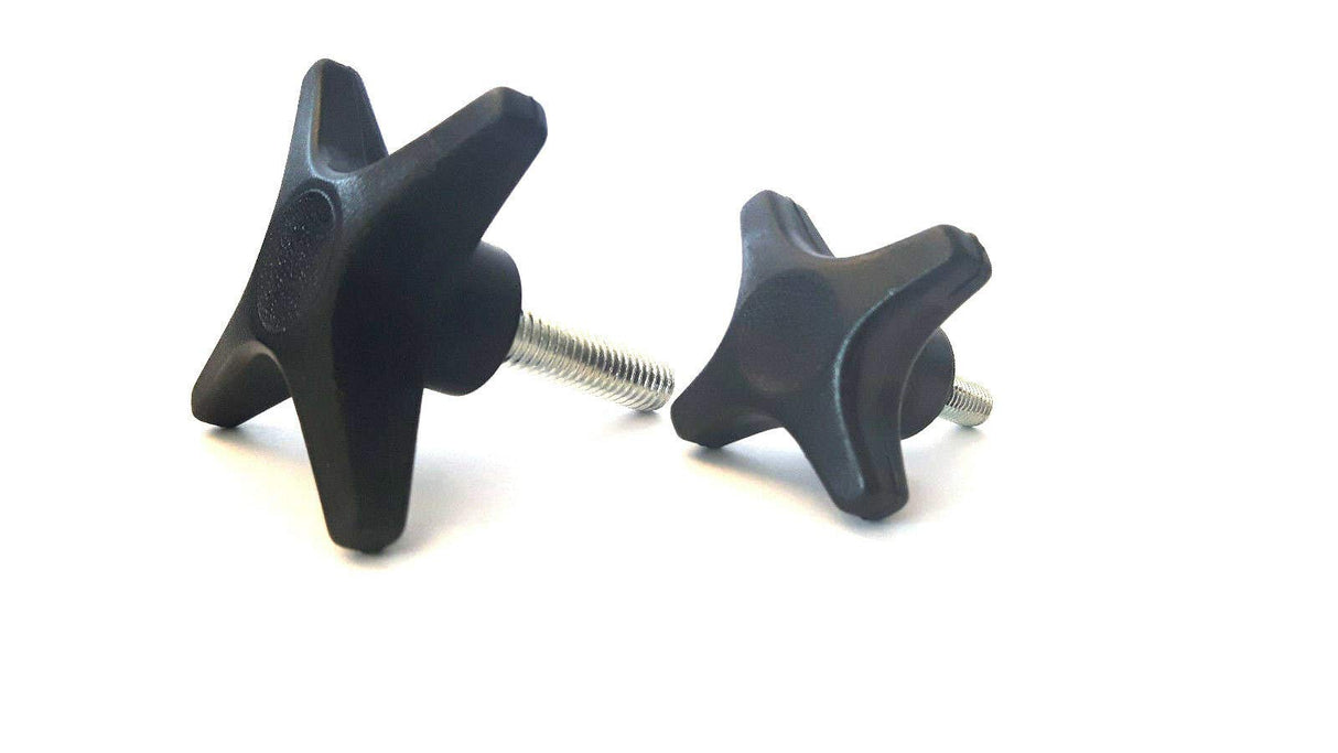1 St. Sterngriff Kreuzgriff mit Gewindebolzen aus Stahl, Griffdurchmesser 40/60 mm - Klama - Möbelzubehör