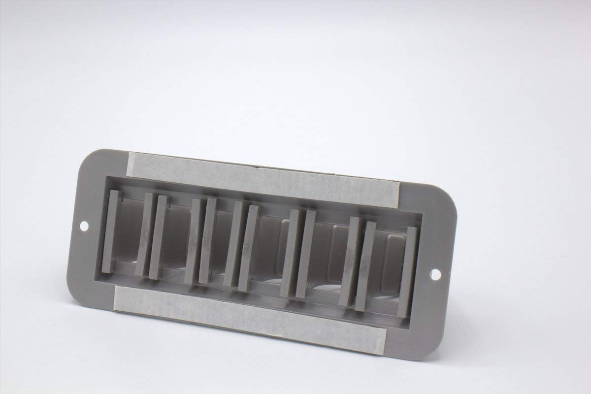 1 Kabelhalter mit Laschen - Kabeldurchführung für ein aufgeräumtes Kabelmanagement (Zum Anschrauben, 6 Laschen, Grau) - Klama - Möbelzubehör