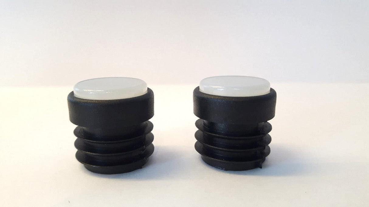 4 St. Stuhlgleiter mit Anti-Rutsch-Einsatz aus TPU, für Rundrohre mit Wandstärke 1,5-2 mm, Rohraussenmaß 19 mm, Farbe schwarz - Klama - Möbelzubehör