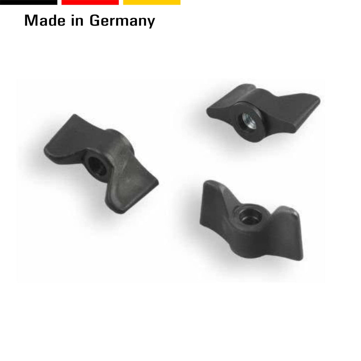 2 Flügelmuttern M4 M5 M6 M8 Kunststoff Schwarz Flügelmutter mit Gewinde aus legiertem Stahl - Klama - Möbelzubehör