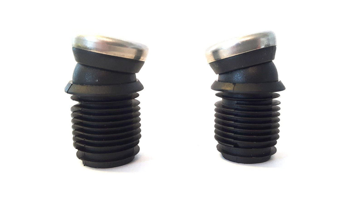 4 St. Stuhlgleiter mit Gelenk und Edelstahlgleitfläche, für Rundrohre mit Wandstärke 1,5-2 mm, max. Neigungswinkel 19° - Klama - Möbelzubehör