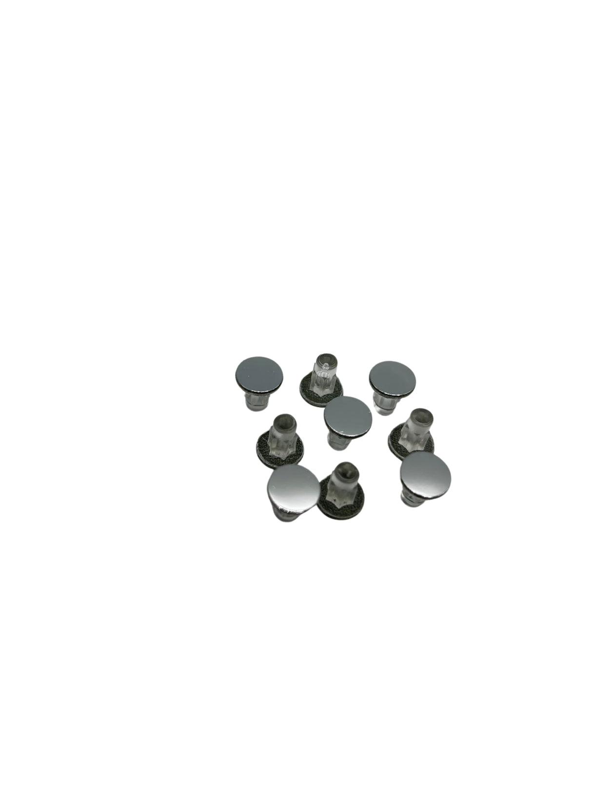 50x Abdeckkappen Abdeckstopfen für Bohrungen, Chrom glänzend (12 x 8 x 3 mm) - Klama - Möbelzubehör