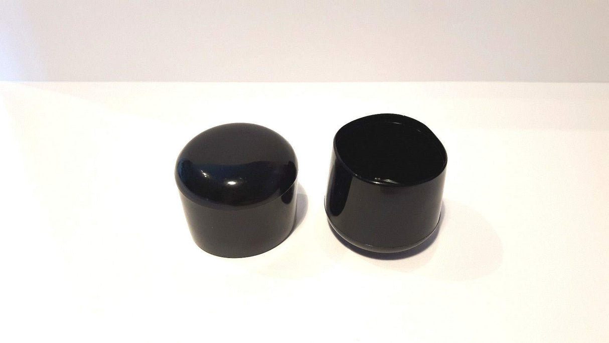 4 Kappen, schwarz, für Rundrohre/Rundstäbe/Pfostenkappen - Klama - Möbelzubehör