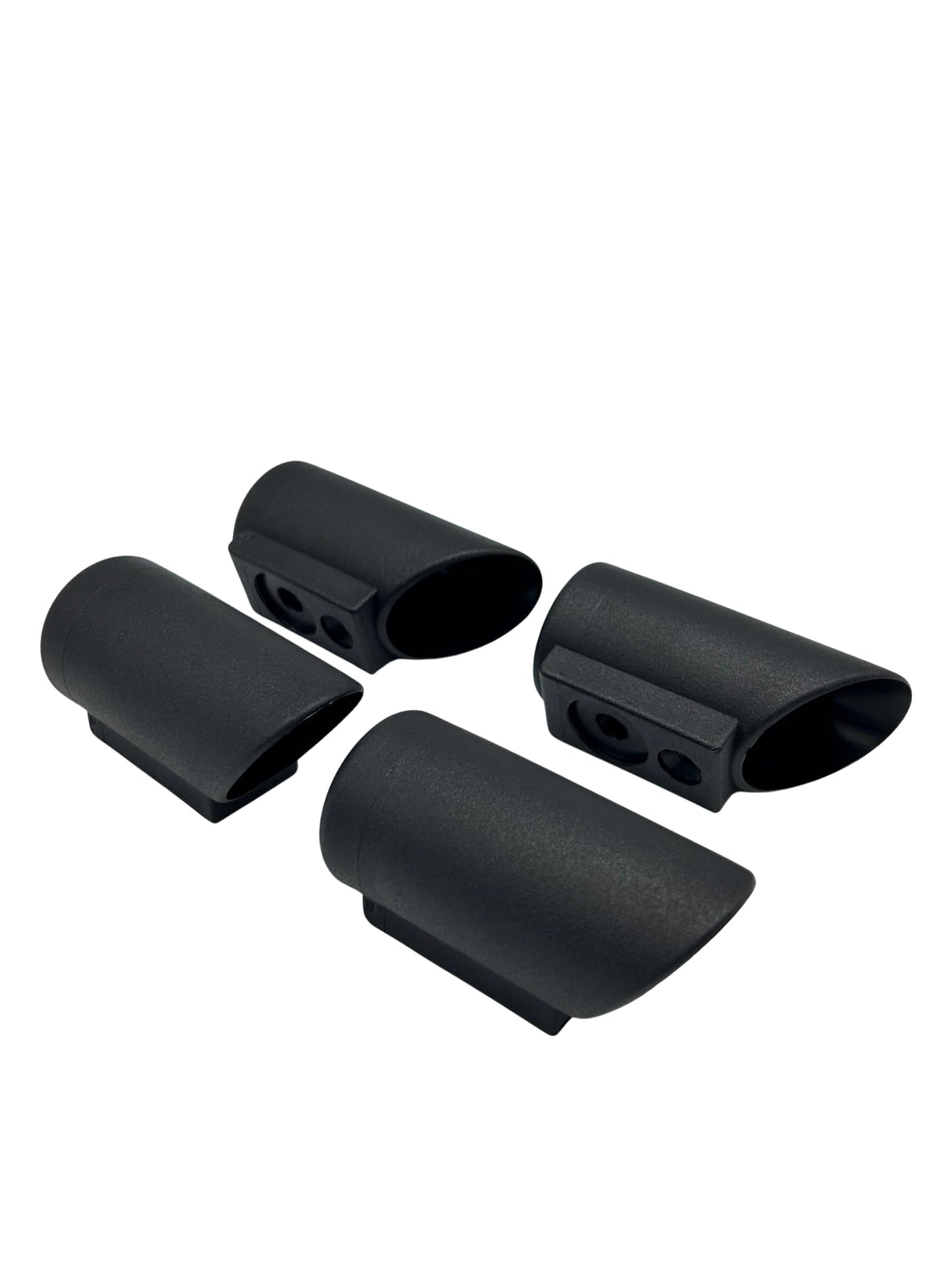4 Gleiter/Kappen für Stahlrohrtische, Gleitkappen für Rundrohre, Kunststoff, Schwarz - Klama - Möbelzubehör
