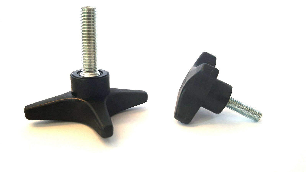 1 St. Sterngriff Kreuzgriff mit Gewindebolzen aus Stahl, Griffdurchmesser 40/60 mm - Klama - Möbelzubehör