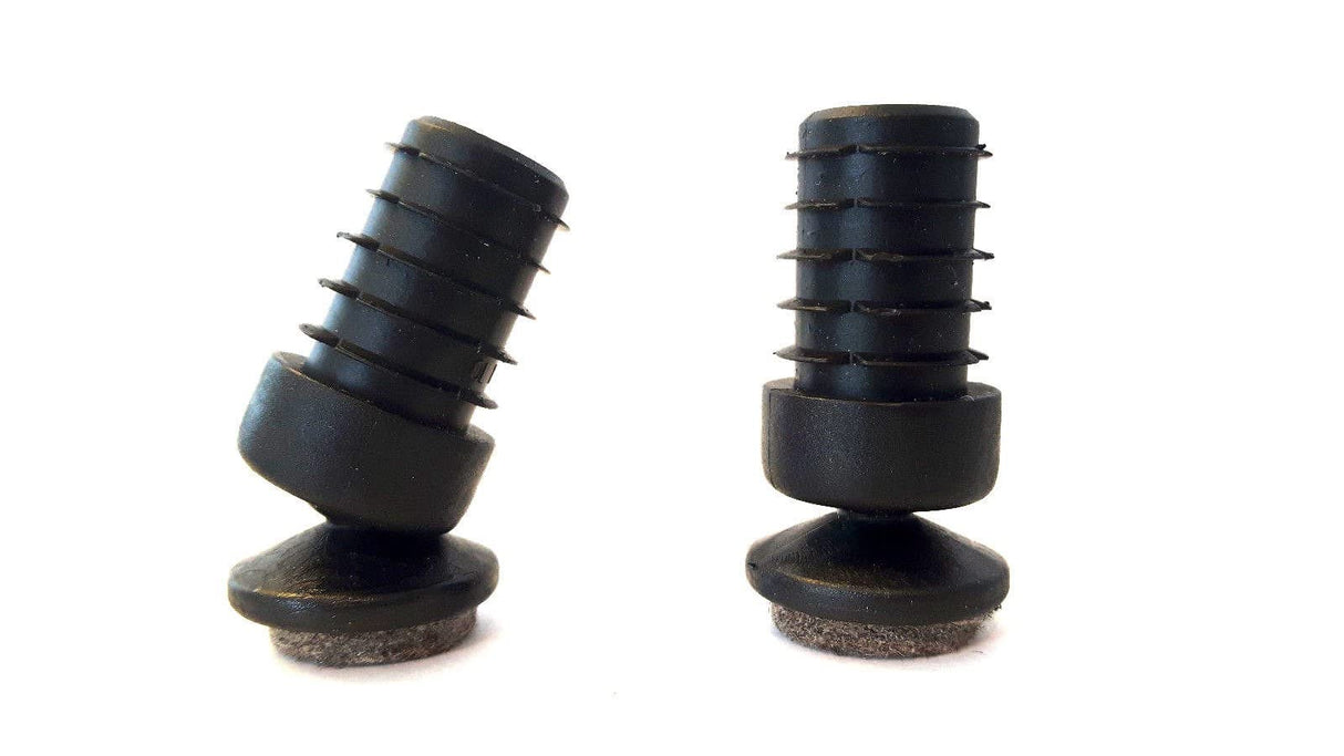 4 St. Stuhlgleiter mit Gelenk und Filz, für Rundrohre mit Wandstärke 1,5-2 mm, maximaler Neigungswinkel 25° - Klama - Möbelzubehör