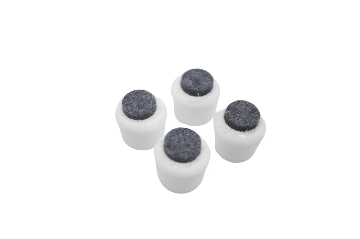 4 Möbelgleiter Stuhlbeinkappen Filzgleiter runde Rohre Kunststoff mit Filz - Klama - Möbelzubehör