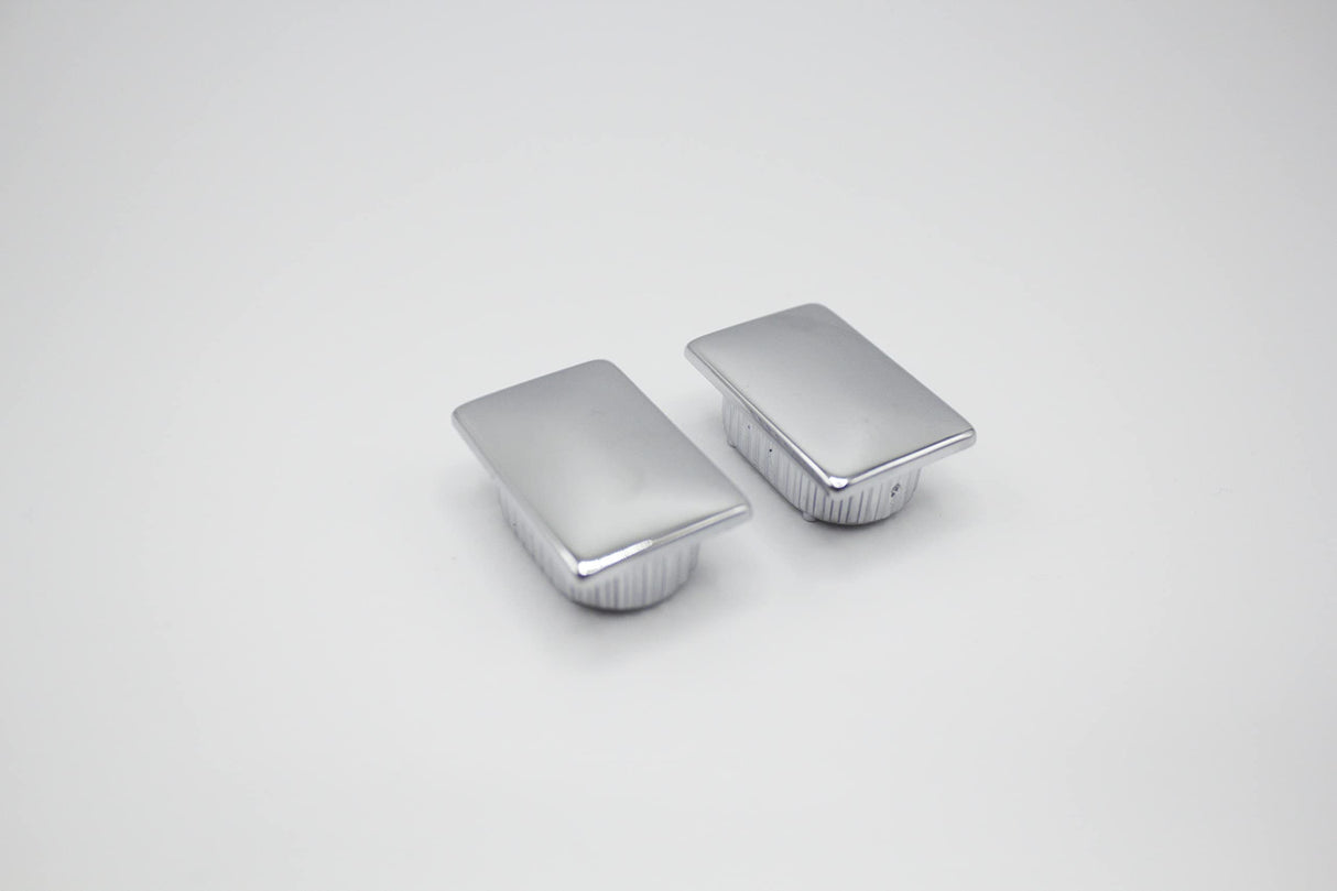 4 Rohrstopfen für rechteckige Rohre, verchromt - Endkappen aus ABS Kunststoff für Vierkantrohre (30 x 20 mm) - Klama - Möbelzubehör