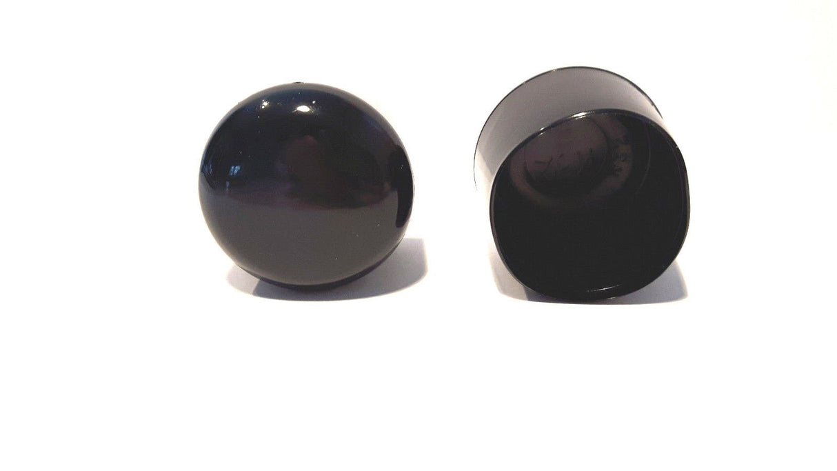 4 Kappen, schwarz, für Rundrohre/Rundstäbe/Pfostenkappen - Klama - Möbelzubehör