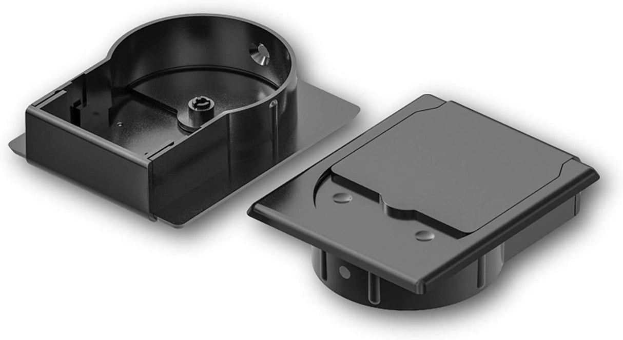 1 Kabeldurchführung Schreibtisch zur Montage an Tischkanten, Kunststoff (25 mm, Grau) - Klama - Möbelzubehör