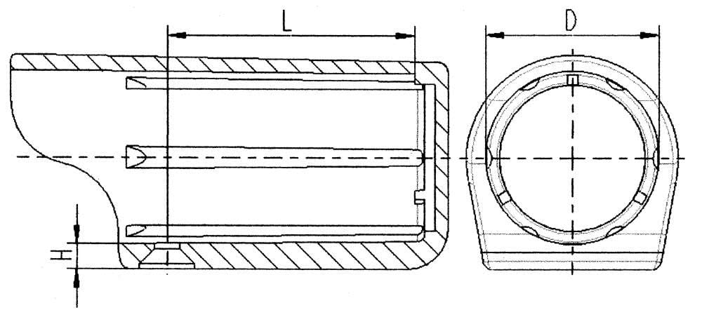 4 Gleiter/Kappen Gleitkappen mit Filz für Stahlrohrtische Rundrohre, Kunststoff, Schwarz - Klama - Möbelzubehör
