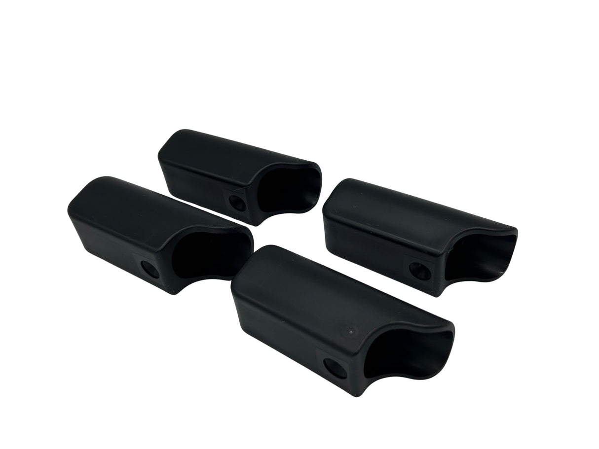 4 Gleiter/Kappen Gleitkappen für Stahlrohrtische Rundrohre, Kunststoff, Schwarz - Klama - Möbelzubehör