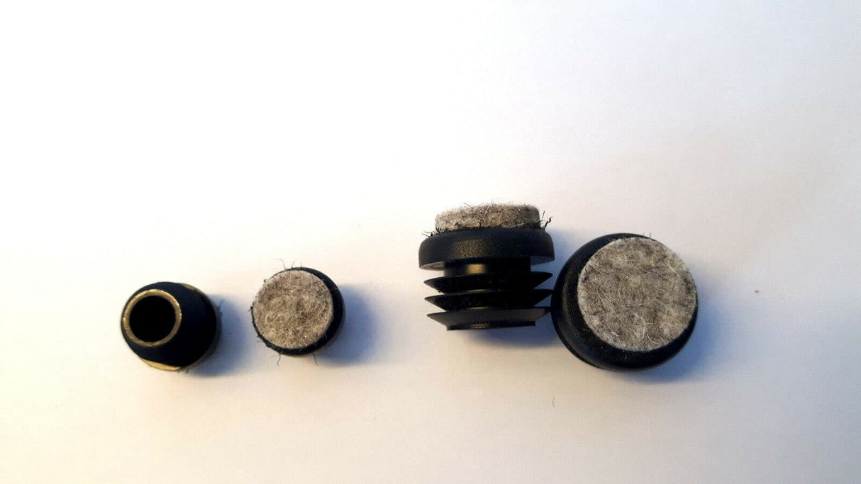 4 St. Stuhlgleiter Lamellenstopfen mit Filz für Rundrohre - Klama - Möbelzubehör