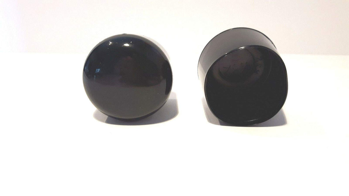 4 Kappen, schwarz, für Rundrohre/Rundstäbe/Pfostenkappen - Klama - Möbelzubehör